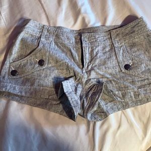 Express grey and white shorts